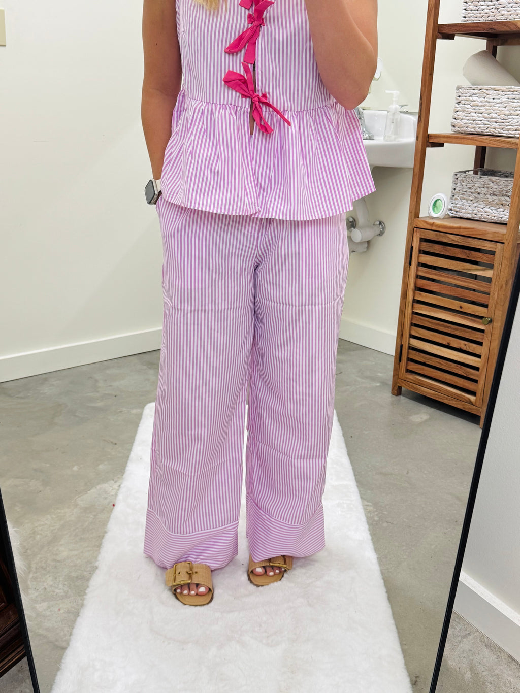 Pink Striped Pants