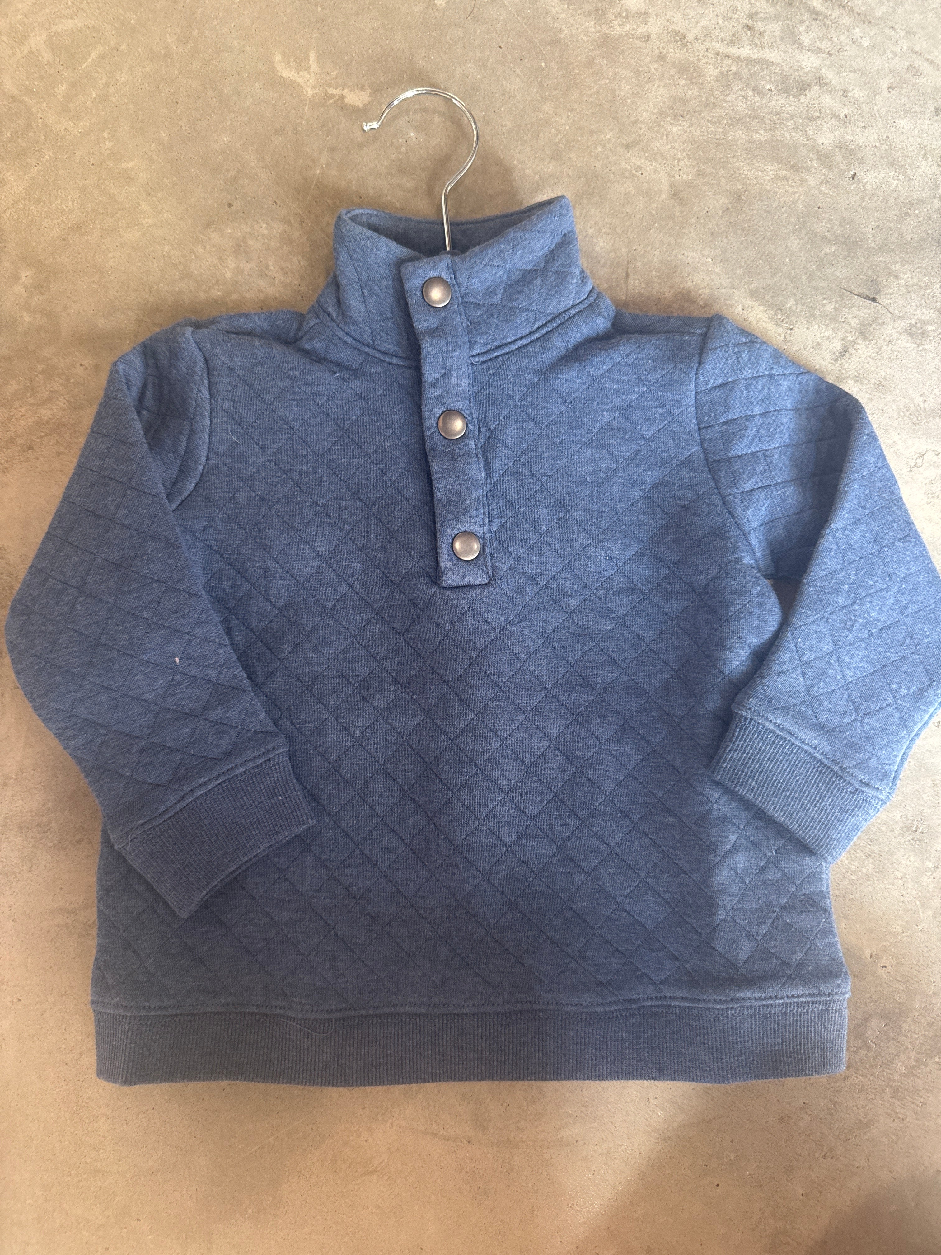 Heather Indigo Quilted Snap Up