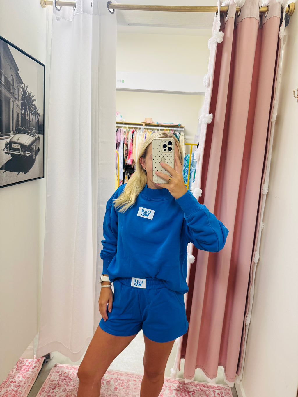 Lulu Mac Blue Mockneck Sweatshirt