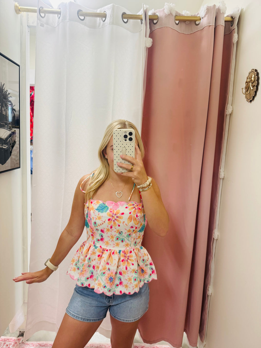 Woven Peplum Top