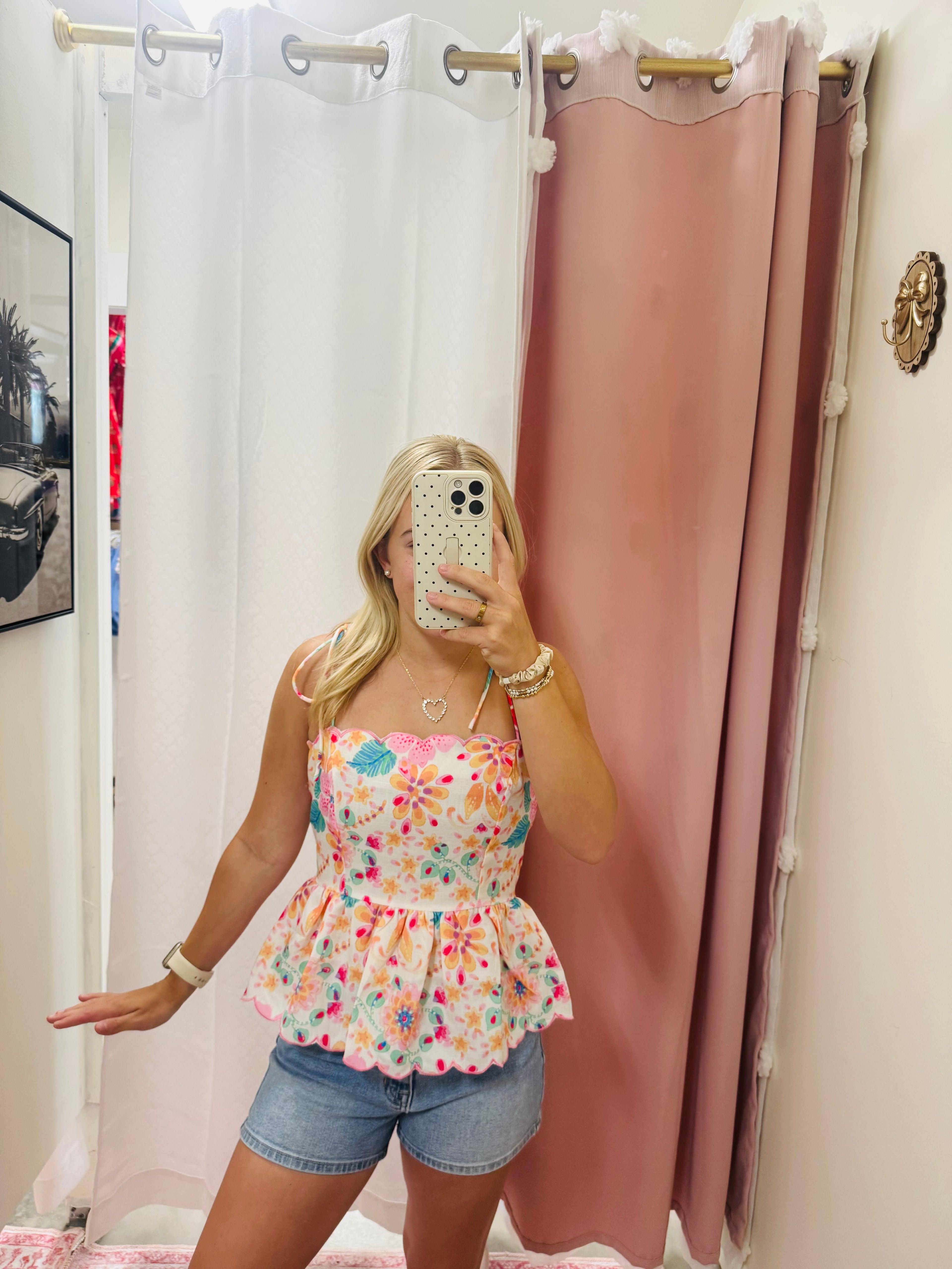 Woven Peplum Top