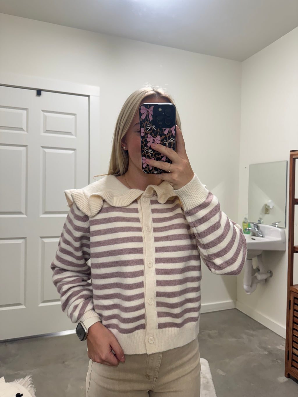 Ruffle Peter Pan Collar Sweater