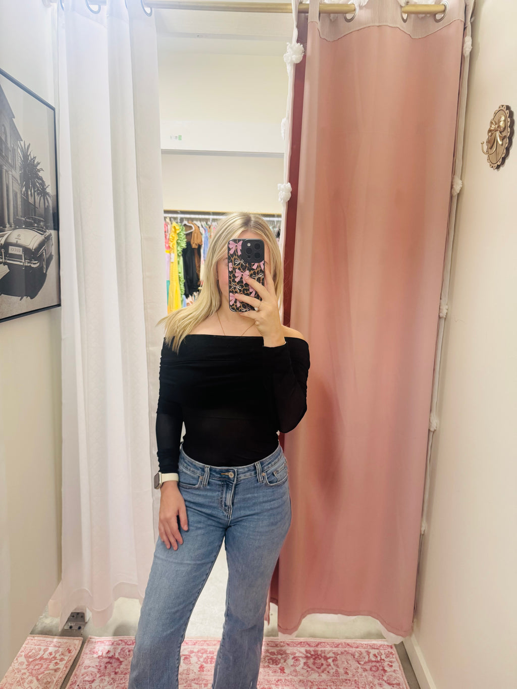 Sheer Mesh Fold Over Top