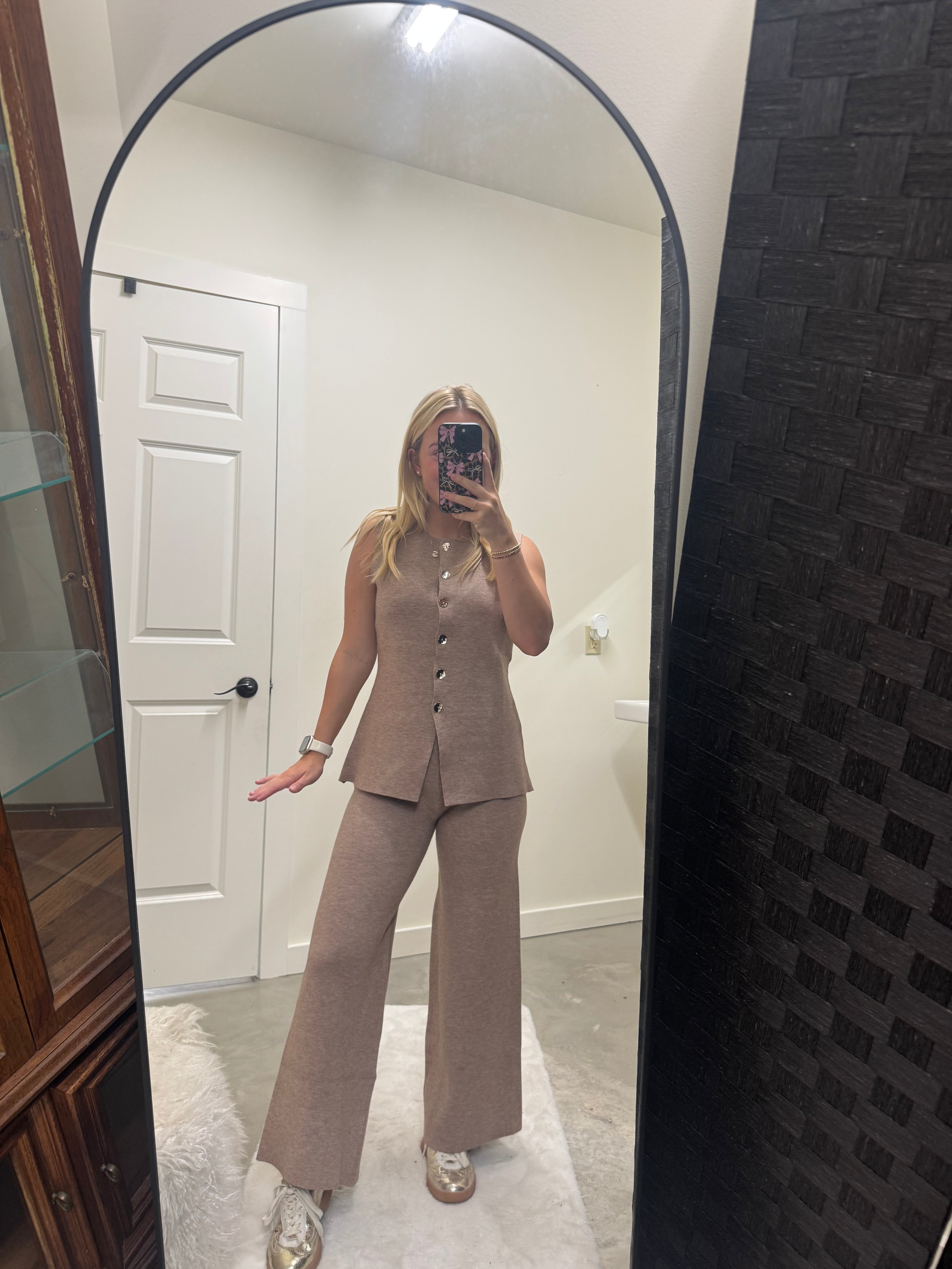 Smooth Knit Mocha Set