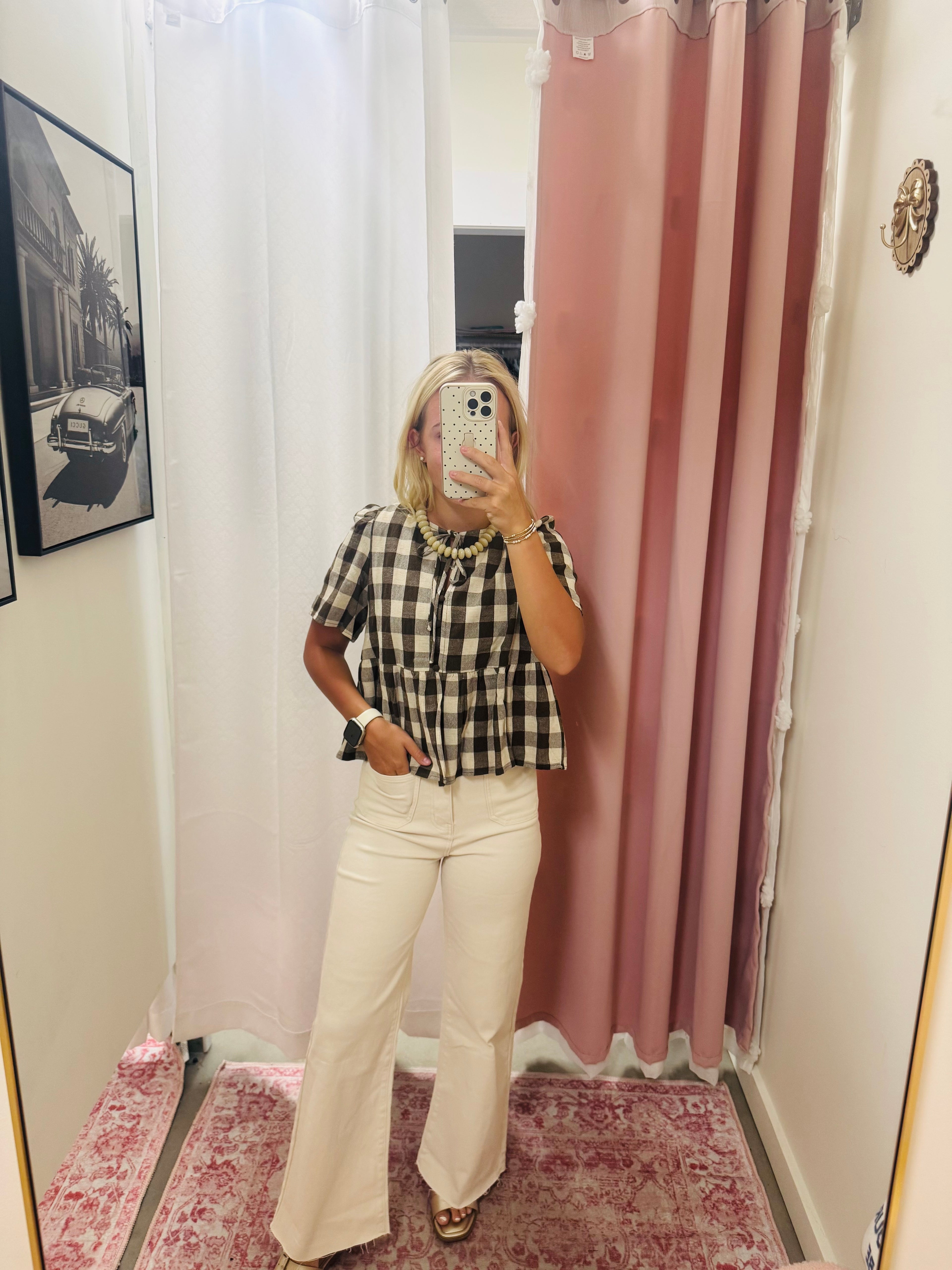 Cream Full Length Jeans