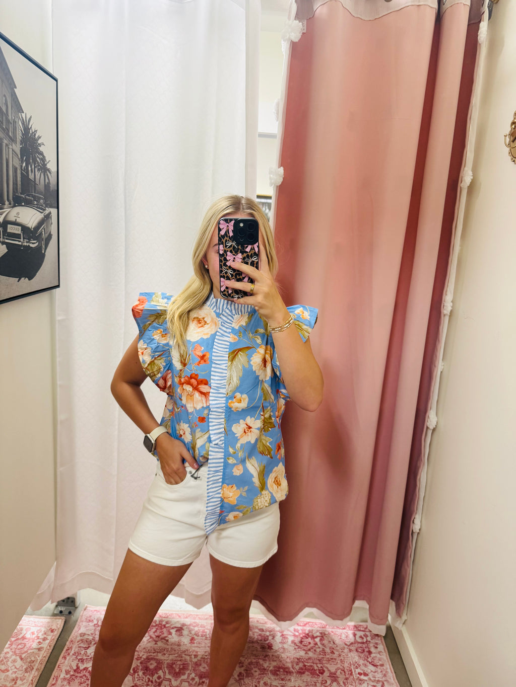 Blue Bloom Blouse