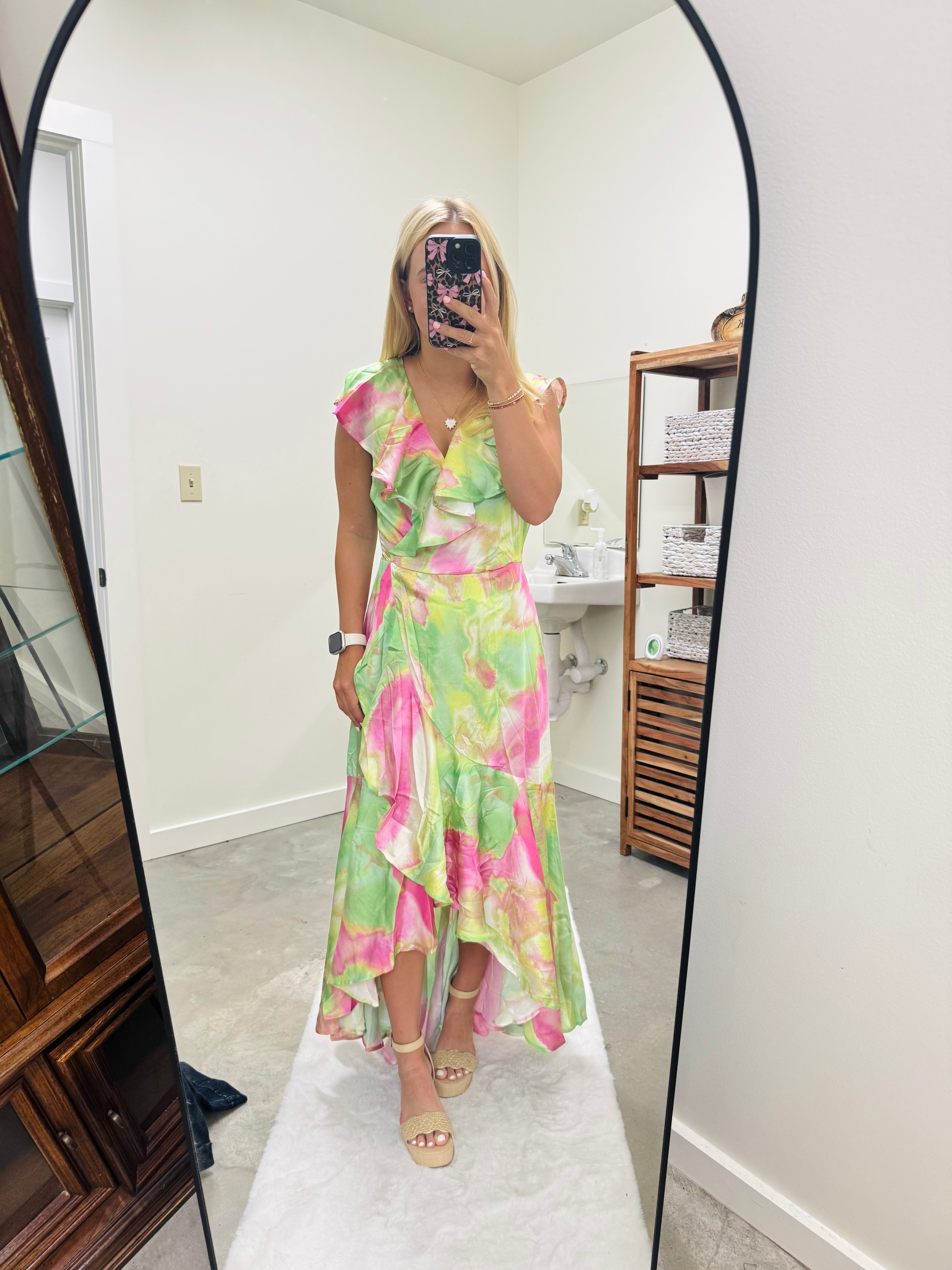 Pink and Green Maxi