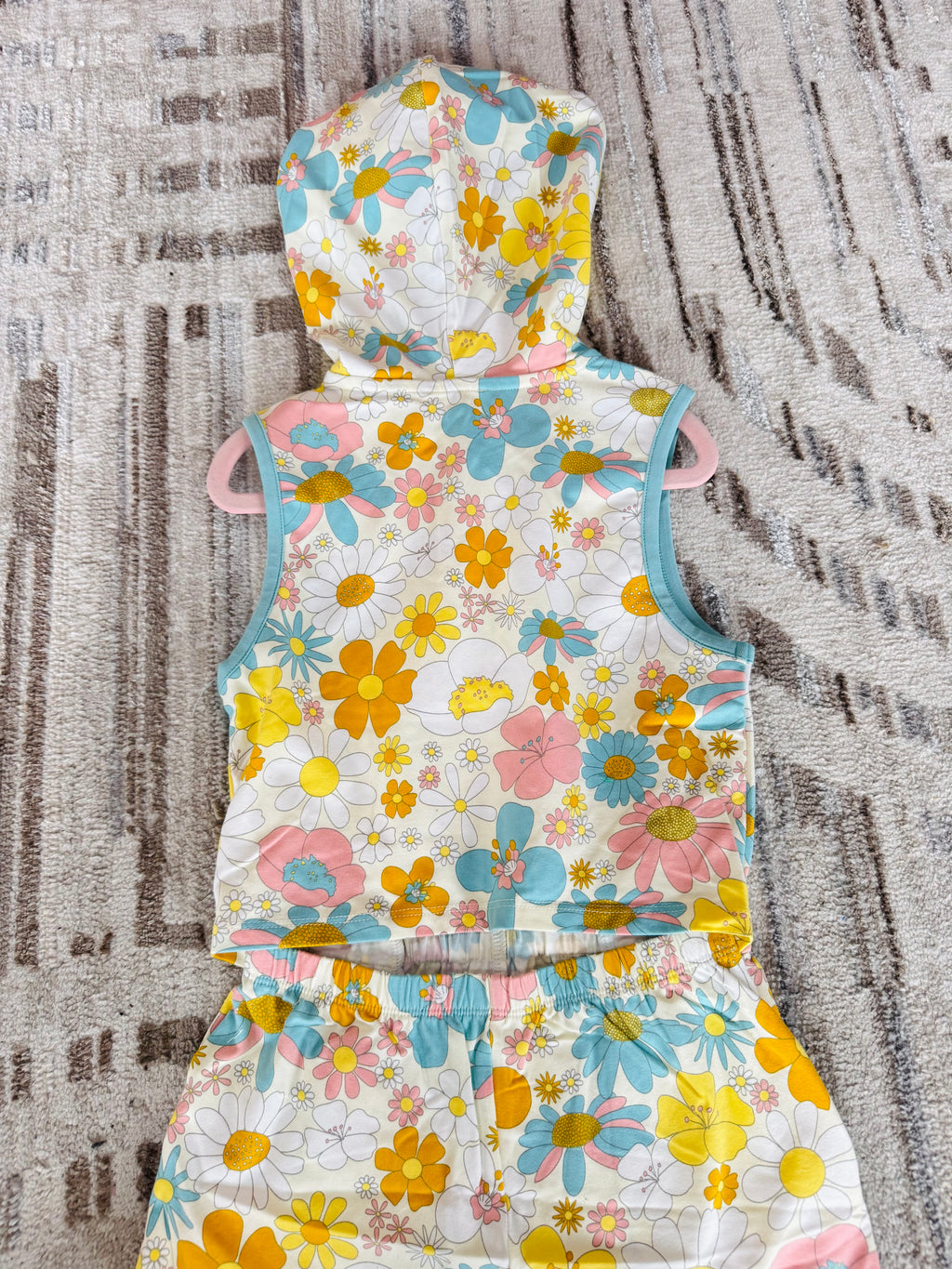 Flower Romper with Back Cutout