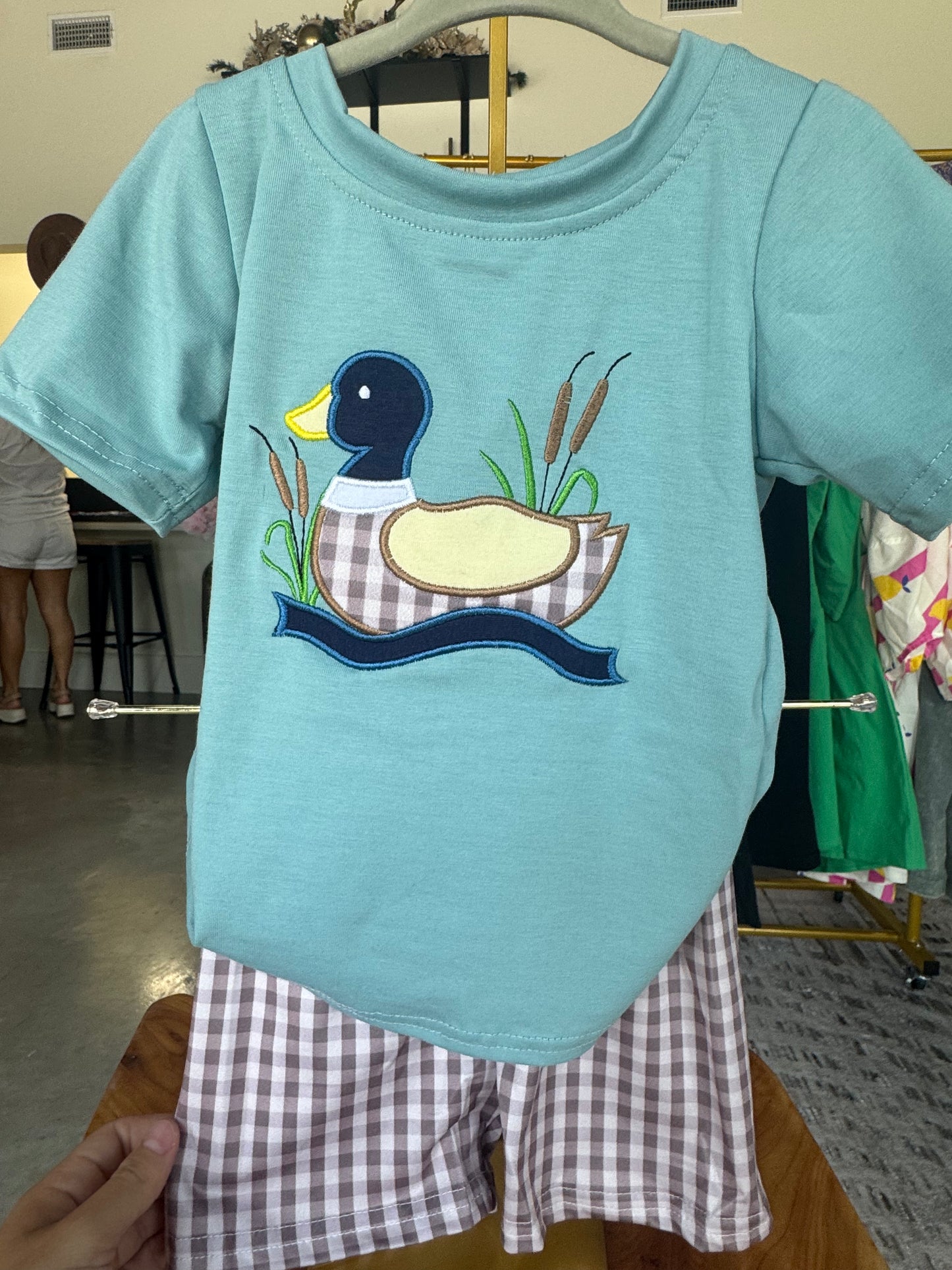 Gingham Duck Set