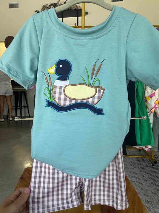 Gingham Duck Set