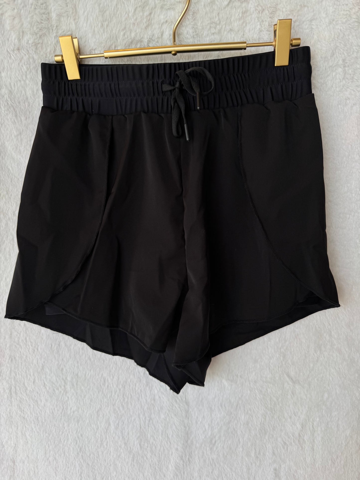 Black Draw String Athletic Shorts