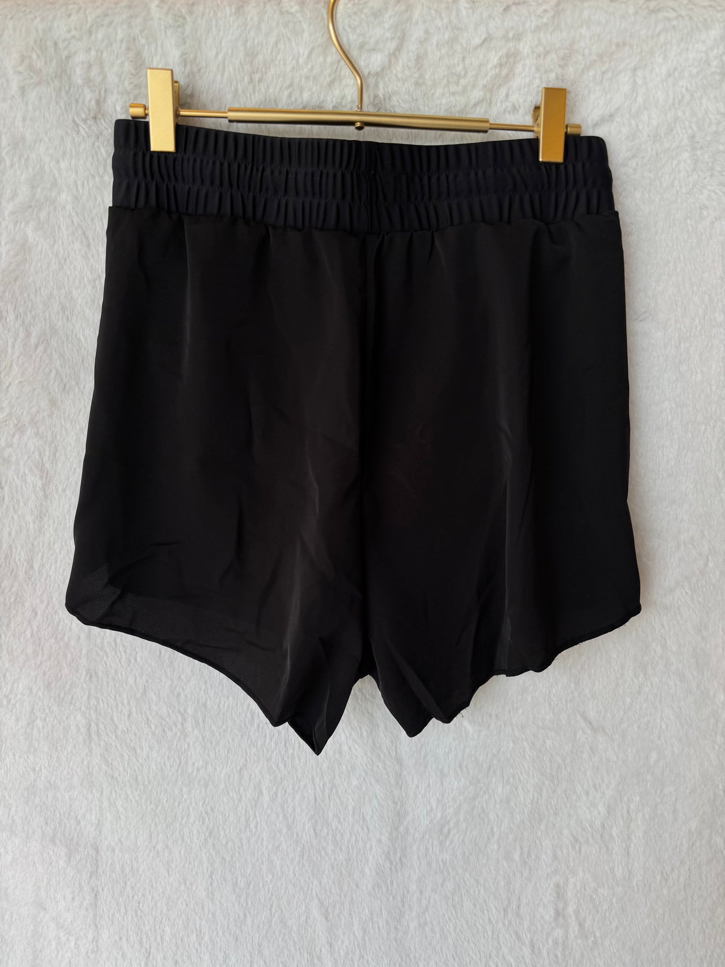 Black Draw String Athletic Shorts