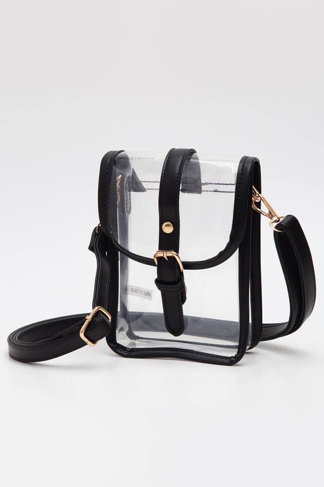 Clear Cross Body Black