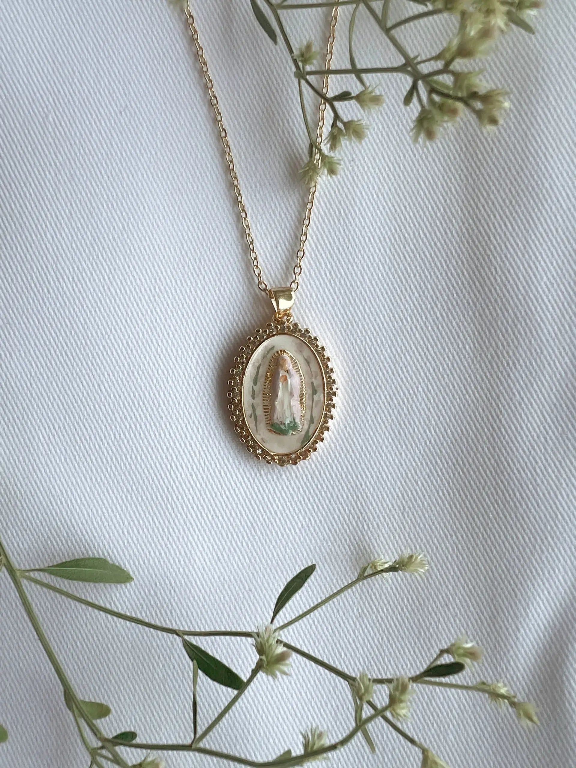 Our Lady in Lavender Necklace