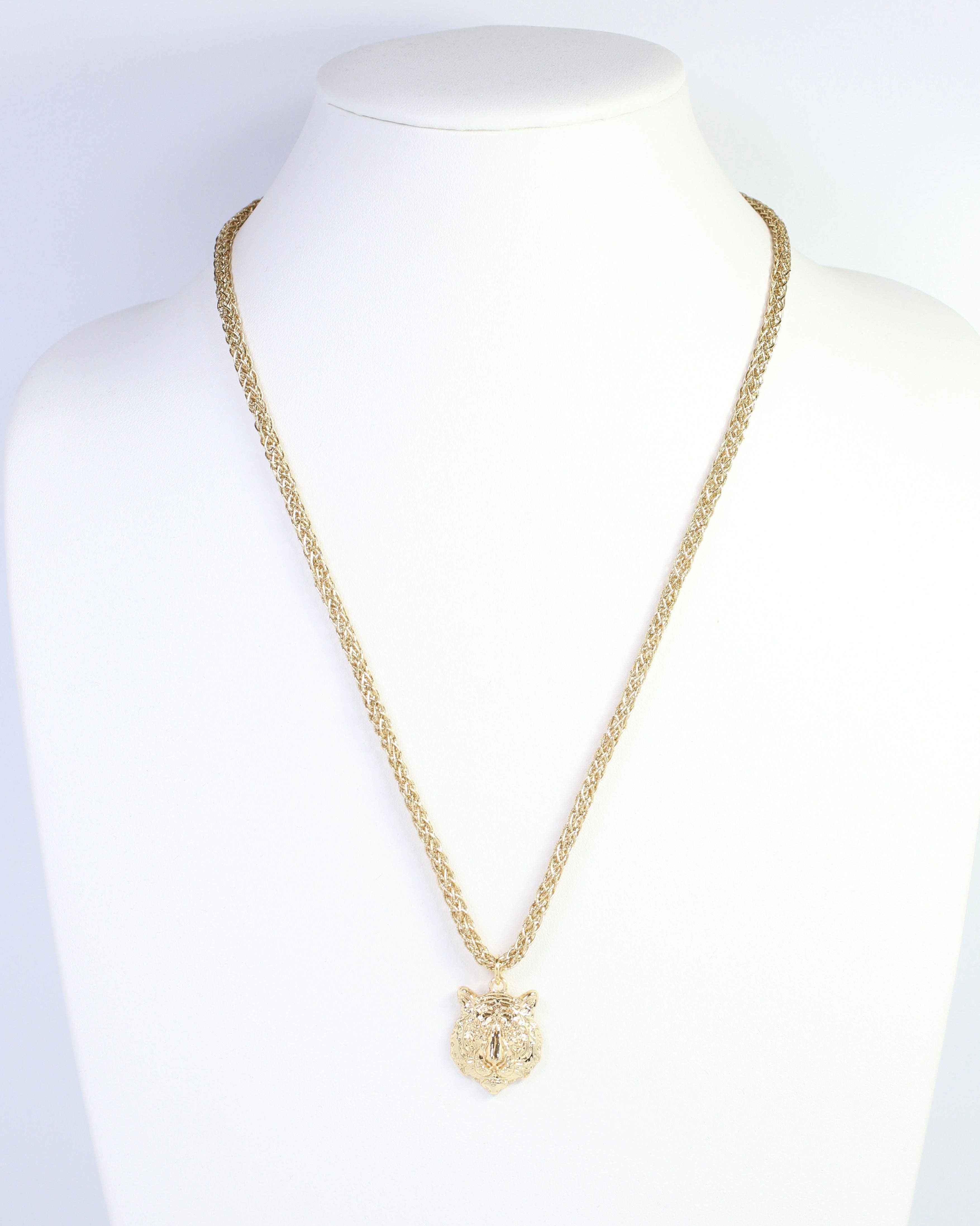 Cord Necklace Tiger Gold