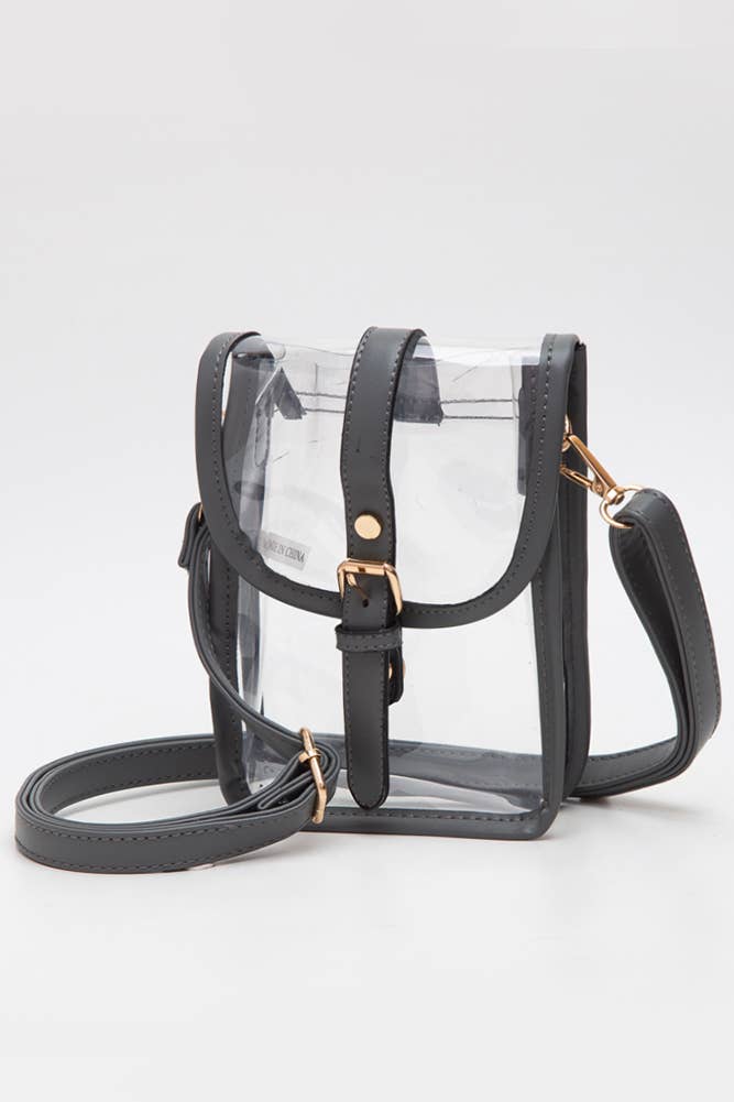 Clear Cross Body Black