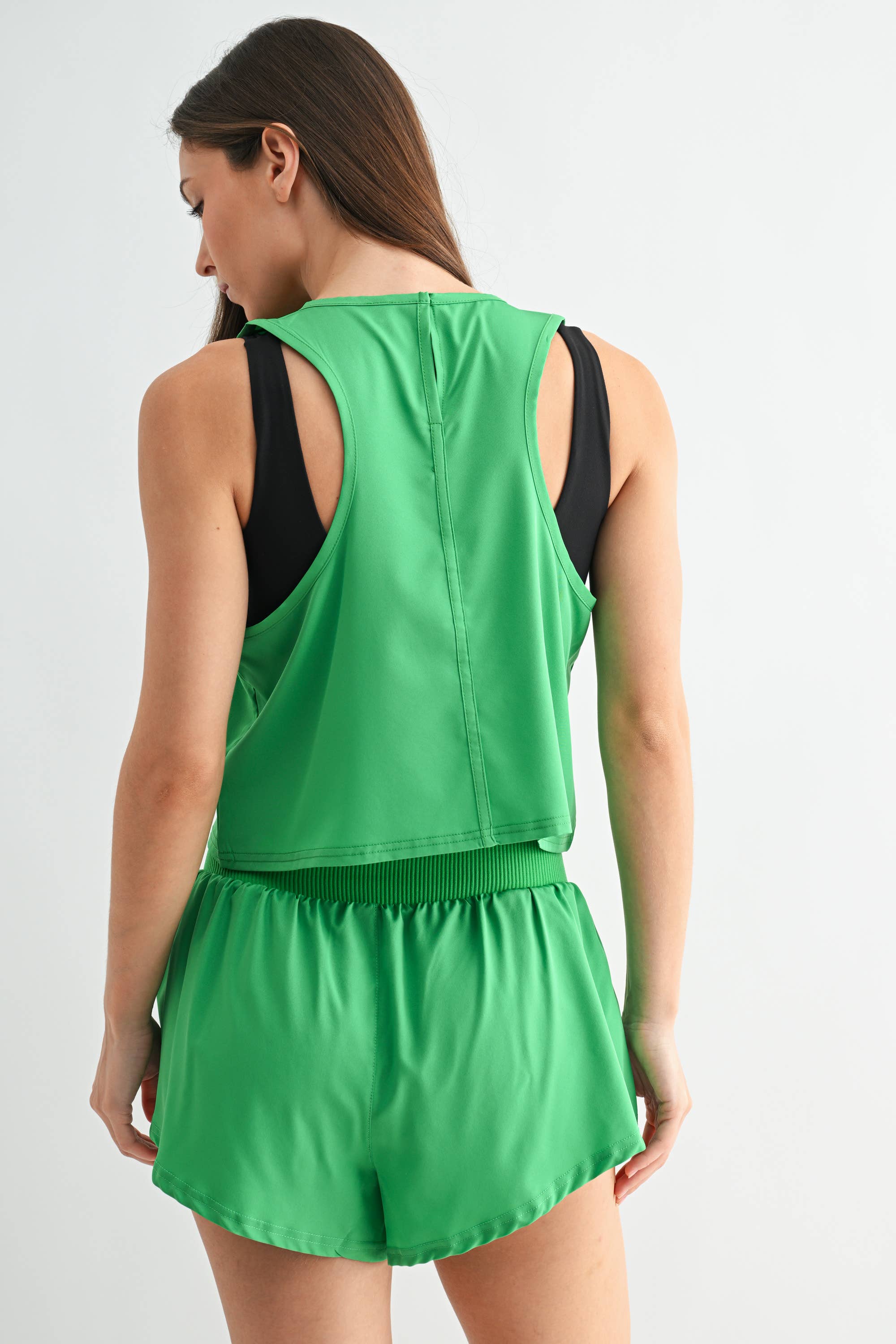 Cropped Tank Green