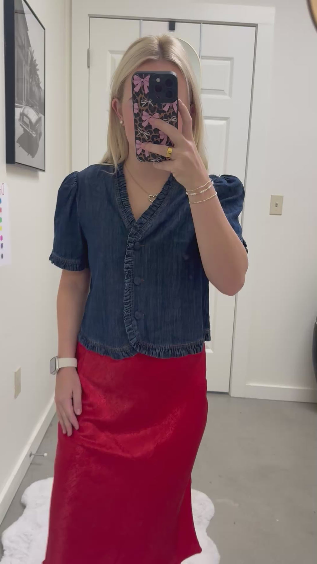 Jean Cropped Blouse