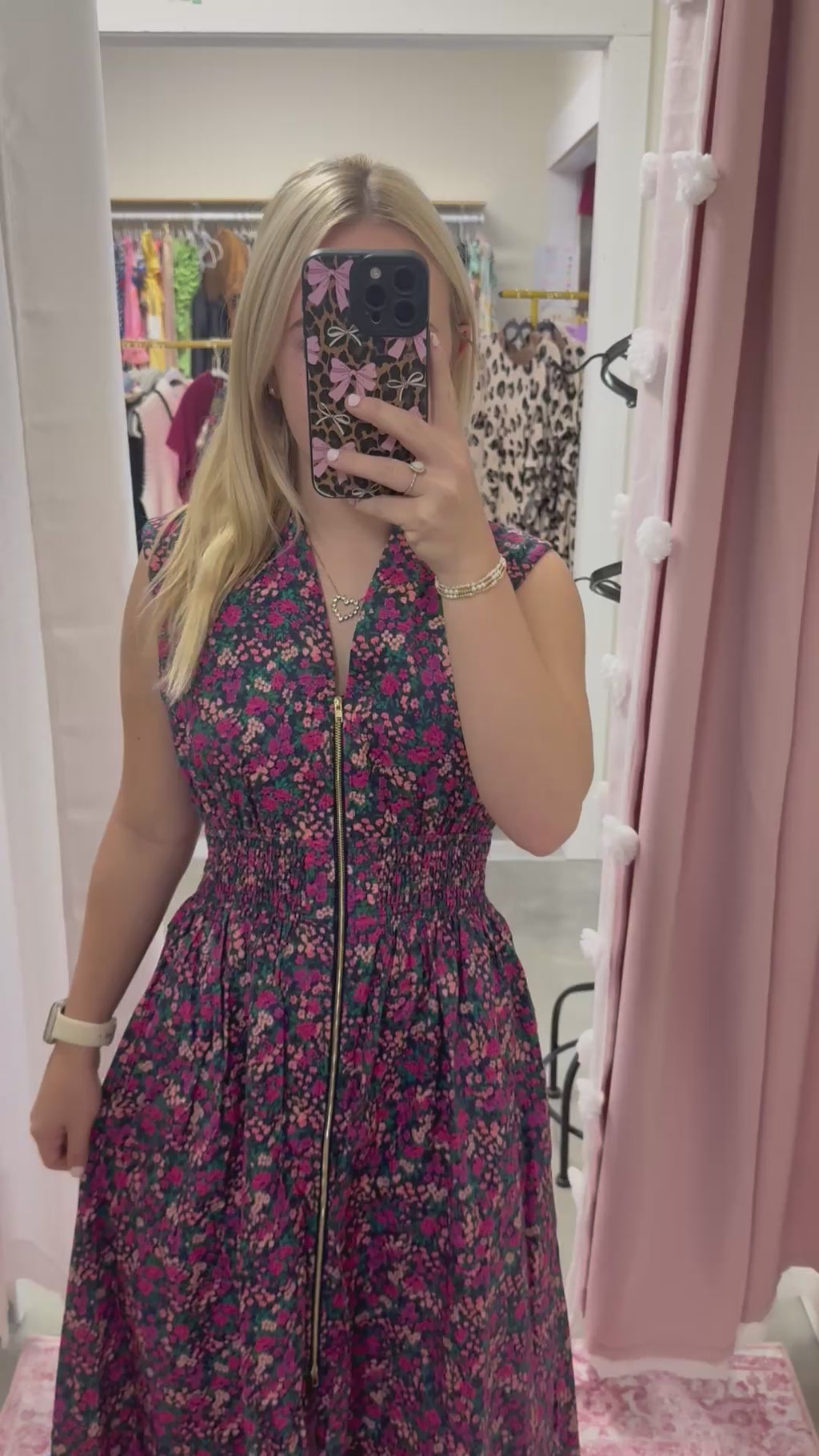 Navy Floral Maxi Dress
